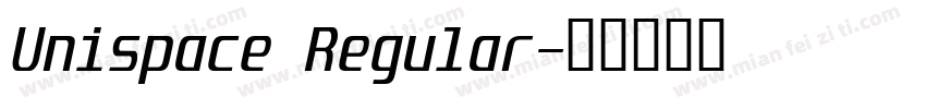 Unispace Regular字体转换